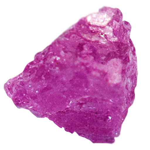 Pure corundum pink angular
